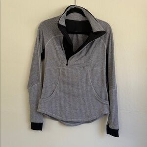 lululemon athletica Heather Gray Jacket with Black Trim